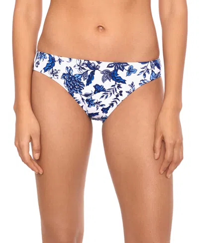 Ralph Lauren Toile Floral Hipster Bikini Bottoms In Blue