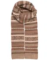 Ralph Lauren Tonal Fair Isle Scarf In Brown