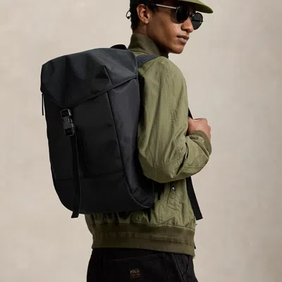 Polo Ralph Lauren Tonal Logo Backpack In Black