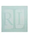Ralph Lauren Tonal-logo Silk Scarf In Blue