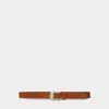 Ralph Lauren Tooled-buckle Leather Belt In Brown