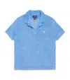 Ralph Lauren Towelling Polo Shirt In Blue