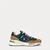 Ralph Lauren Trackster 250 Suede & Mesh Sneaker In Multi