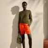 Polo Ralph Lauren Tracy Classic Linen Shorts In Bright Orange