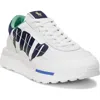 Ralph Lauren Train 89 Logo Leather Sneaker In White