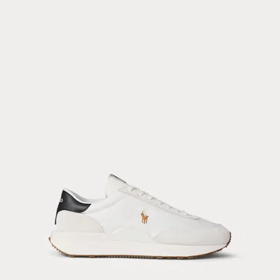 Polo Ralph Lauren Train 89 Suede-paneled Sneaker In Deckwash White/multi