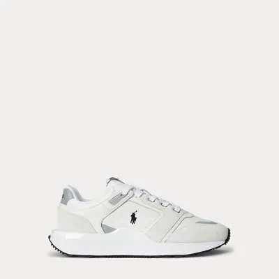 Ralph Lauren Train 89 V2 Suede-paneled Sneaker In White