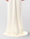 Ralph Lauren Train Halter V Neck Open Back Gown In Neutral