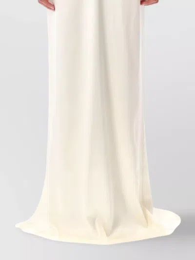 Ralph Lauren Train Halter V Neck Open Back Gown