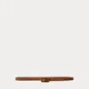 Ralph Lauren Trench-buckle Calfskin Skinny Belt In Rl Gold