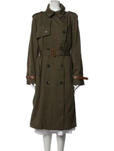 Pre-owned Ralph Lauren Trench Coat In Green