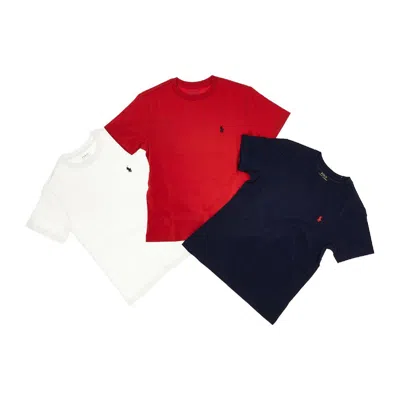 Ralph Lauren Tri-pack Cotton T-shirt With Logo Embroidery Kids