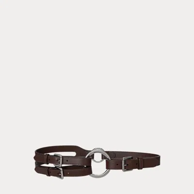 Ralph Lauren Tri-strap O-ring Leather Belt