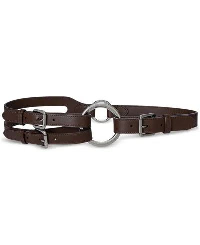 Ralph Lauren Tri-strap O-ring Leather Belt