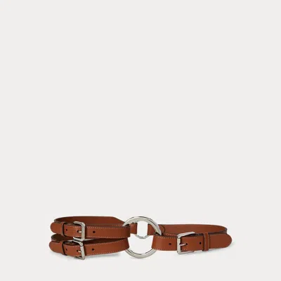 Ralph Lauren Tri-strap O-ring Leather Belt