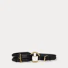 Ralph Lauren Tri-strap O-ring Leather Belt In Black