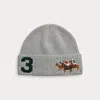 Polo Ralph Lauren Triple-pony Beanie In Andover Heather