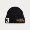 Polo Ralph Lauren Triple-pony Beanie In Polo Black