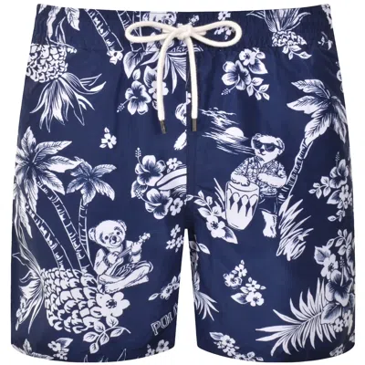 Ralph Lauren Tropical Bear Swim Shorts Blue