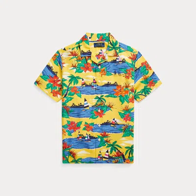 Ralph Lauren Kids' Tropical-print Camp Shirt In Multi