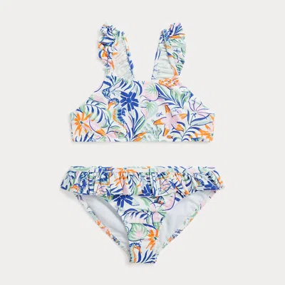 Ralph Lauren Kids' Tropical-print Two-piece Swimsuit In Multi