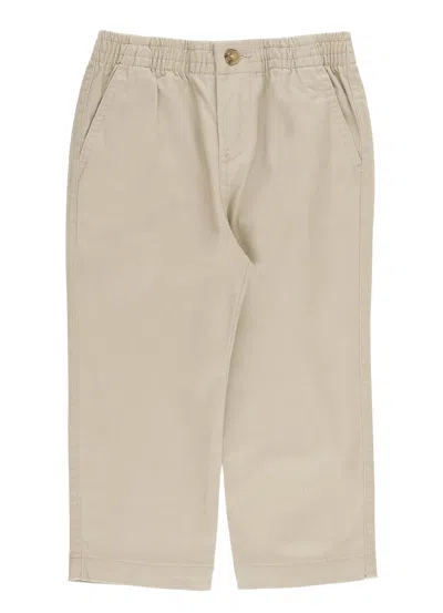 Ralph Lauren Babies' Trousers With Pony Logo In Neutral