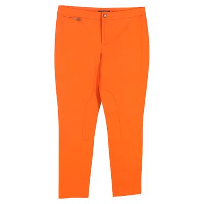 Ralph Lauren Trousers With Zipped Pocket In Orange Cotton