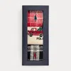 Ralph Lauren Truck-intarsia & Plaid 3-sock Gift Set In Black