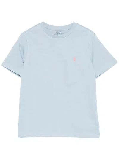 Ralph Lauren Kids' Cotton Crew Neck T-shirt In Blue
