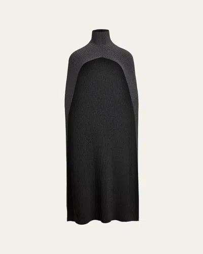 RALPH LAUREN TURTLENECK CASHMERE HIGH-LOW CAPE