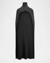 Ralph Lauren Turtleneck Cashmere High-low Cape In Gray