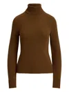Ralph Lauren Turtleneck Cashmere Sweater In Brown
