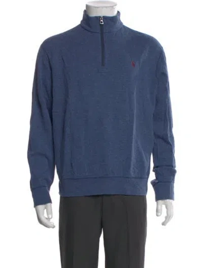 Pre-owned Ralph Lauren Turtleneck Long Sleeve Sweatshirt In Blue