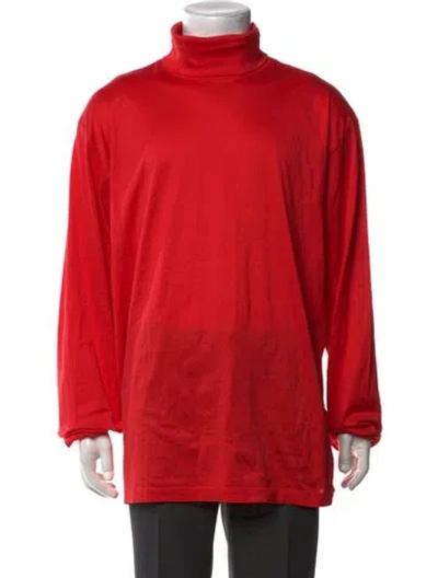 Pre-owned Ralph Lauren Turtleneck Long Sleeve T-shirt In Red