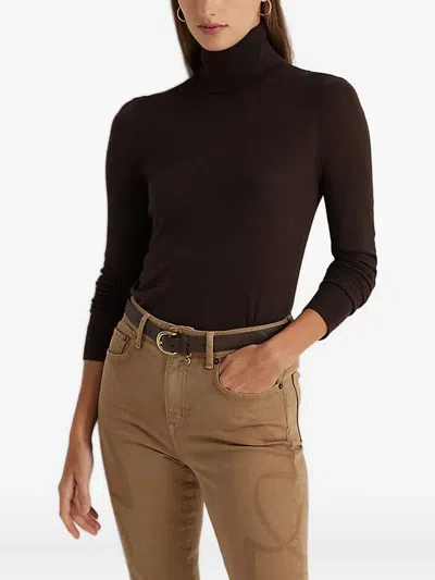 Ralph Lauren Turtleneck Sweater In Brown