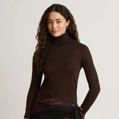 Ralph Lauren Turtleneck Sweater In Circuit Brown