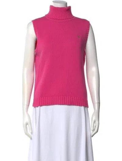 Pre-owned Ralph Lauren Turtleneck Sweater In Pink