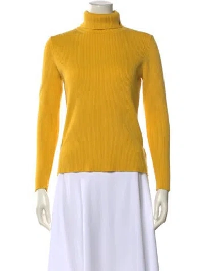 Pre-owned Ralph Lauren Turtleneck Sweater In Yellow