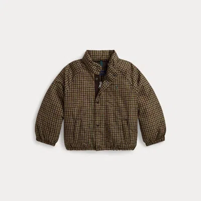 Ralph Lauren Kids' Tweed-print Down Jacket In Printed Tweed In Green