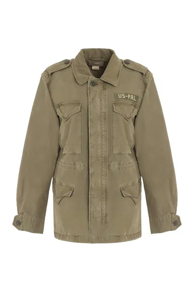 Ralph Lauren Twill Army Jacket In Green