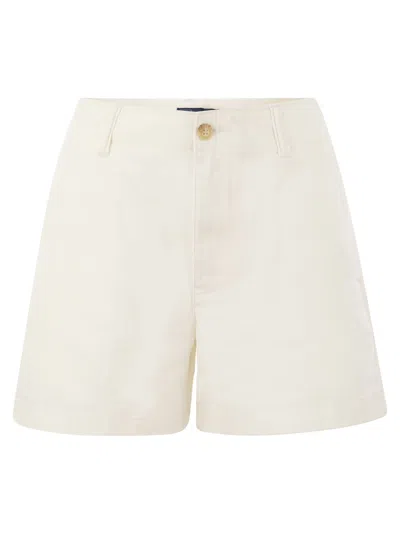 Ralph Lauren Twill Chino Shorts In Dackwash White