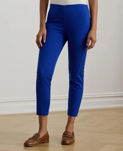 Ralph Lauren Twill Cropped Skinny Pant In Blue