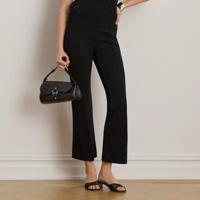Ralph Lauren Twill Flare Ankle Pant In Black