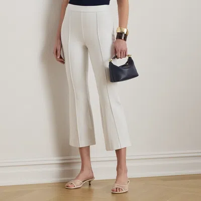 Ralph Lauren Twill Flare Ankle Pant In White
