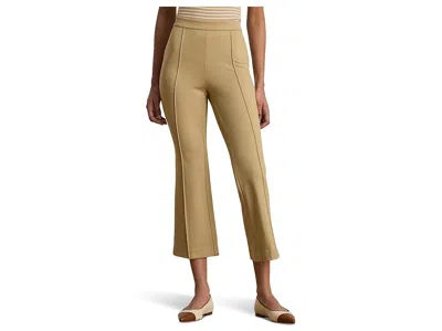 Ralph Lauren Twill Flare Ankle Pants In Brown