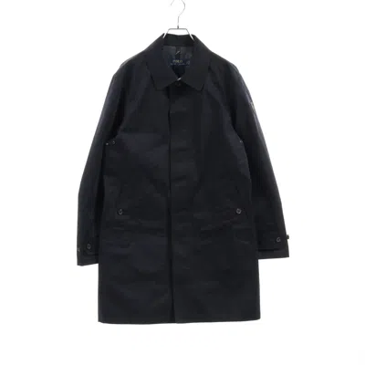 Ralph Lauren Twill Walking Coat Convertible Collar Coat Dark Navy In Blue