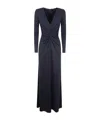 Polo Ralph Lauren Nadira Long Sleeve Gown In Black