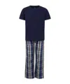 Polo Ralph Lauren Two-piece Short-sleeved Pajamas And Pyjamas In Black