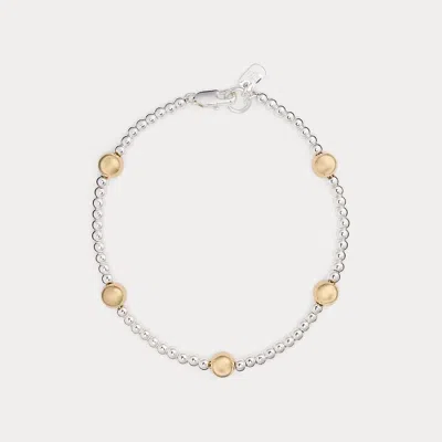 Ralph Lauren Two-tone Beaded Station Bracelet In Multi