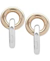 Ralph Lauren Two-tone Circle & Bar Drop Earrings In Gold